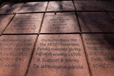Memorial bricks at Angels Rest
