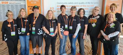 Group of Best Friends National Conference volunteers standing in a row