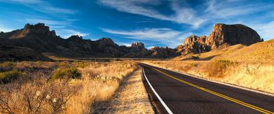 Road leading into Big Bend National Park