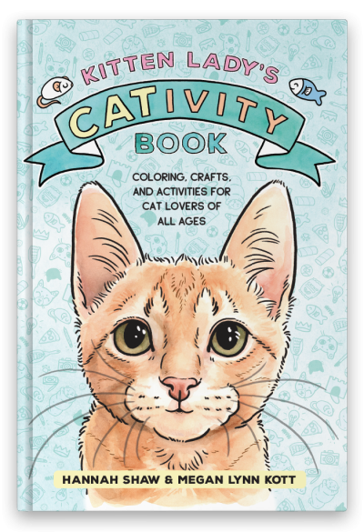 Cover of the book, 'The Kitten Lady’s CATivity Book'