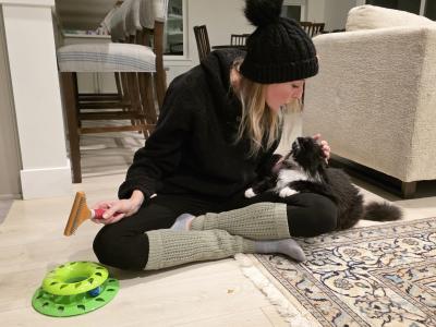 Aurora with Christine's daughter, Octavia.