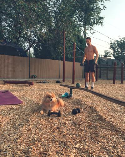 Ricky and Henry get in some training.