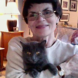 Carolyn Smith holding a cat