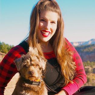 Rebekah with a dog