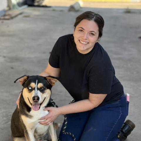 Courtney Gawel and dog