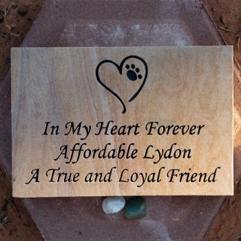 Cat memorial flagstone marker