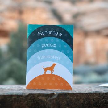 Dog sympathy card for dog memorial gifts