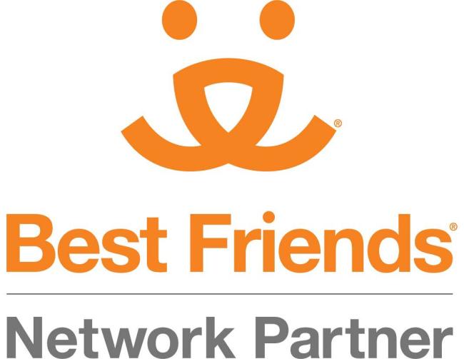 Paradise Animal Control & Shelter (Paradise, California) Best Friends Network Partner logo orang and black text