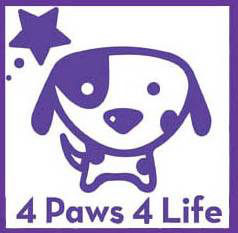 4 Paws 4 Life Rescue (Aurora, Colorado) logo with a dog and star