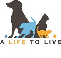 A Life to Live Animal Shelter and Adoption Center logo with dogs and cats