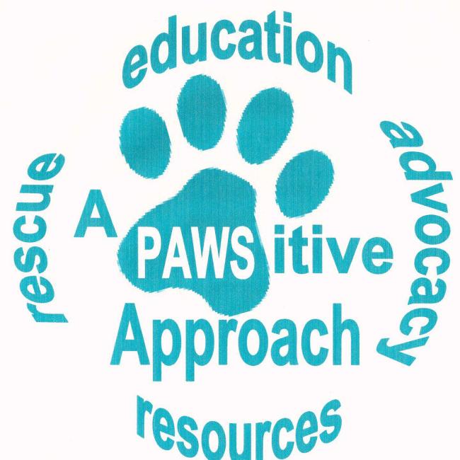 A Pawsitive Approach, (Cerritos, California), logo teal paw surrounded by teal text