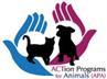 ACTion Programs for Animals logo with dog, cat and hands