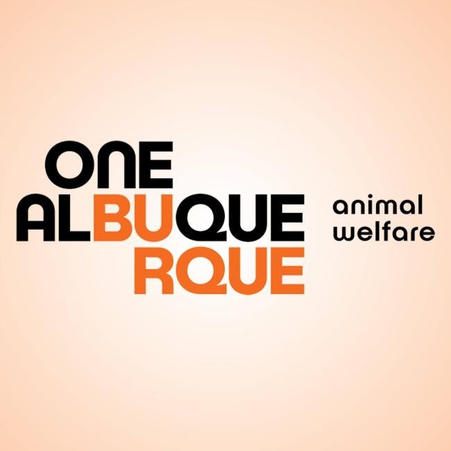 Albuquerque Animal Welfare Department, (Albuquerque, New Mexico), logo black and orange text on light orange colored background