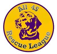 All 4s Rescue League logo with dog