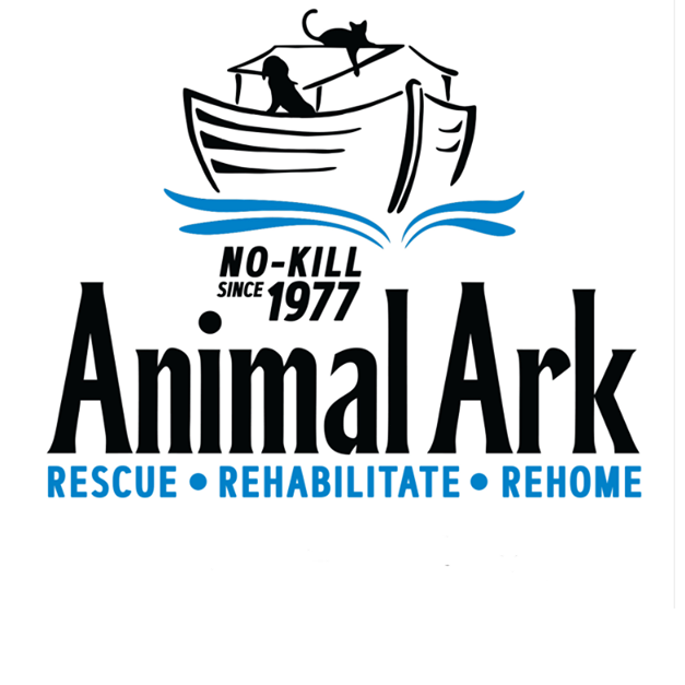 Animal Ark (Hastings, Minnesota) logo dog and cat on ark no kill since 1977