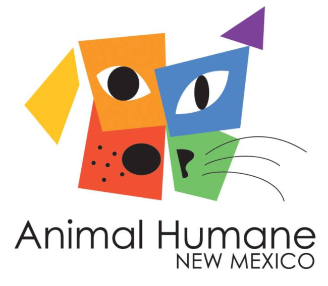 Animal Humane New Mexico (Albuquerque, New Mexico) multicolored logo with animal face made of shapes