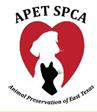 Animal Preservation of East Texas (APET-SPCA) (Mineola, Texas) logo with cat, dog and heart