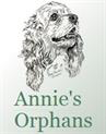 Annie’s Orphans (Durango, Colorado) logo with a drawing of a cocker spaniel-type dog