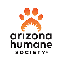 Arizona Humane Society, (Phoenix, Arizona), logo orange paw black text