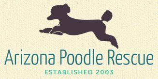 Arizona Poodle Rescue (Maricopa, Arizona) logo of poodle with "Established 2003"