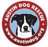 Austin Dog Rescue (Manchaca, Texas) logo with a black and white dog