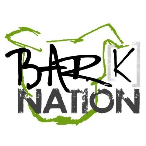 Bark Nation (Ferndale, Michigan) logo with green dog head outline 