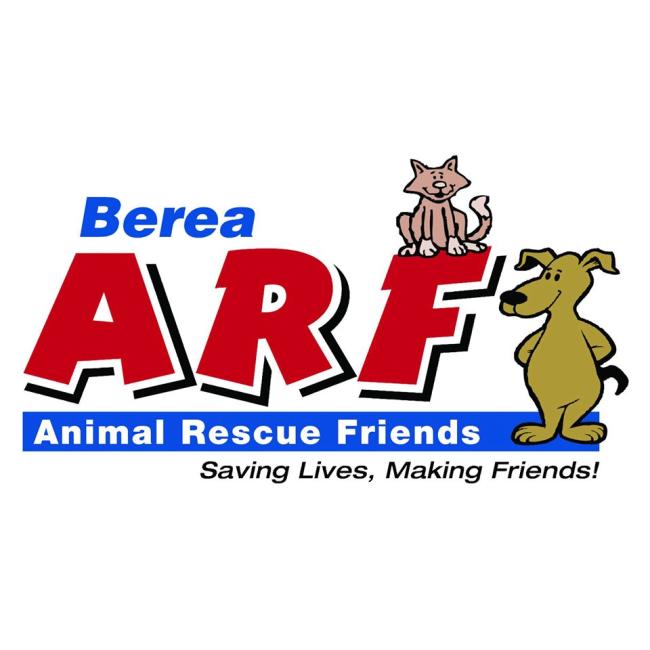Berea Animal Rescue Fund (Berea, Ohio) logo dog and cat text saving lives making friends