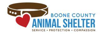 Boone County Animal Care & Control (Burlington, Kentucky) logo with collar and heart
