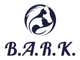 Born Again Rescue and Kennel, (McMinnville, Tennessee), logo with horse, cat, and dog silhouette