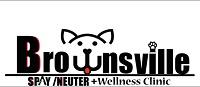 Brownsville Spay Neuter (Brownsville, Texas) logo has a dog face forming the “w” in “Brownsville”