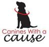 Canines With a Cause Foundation, (Park City, Utah), logo with black dog and red and black text