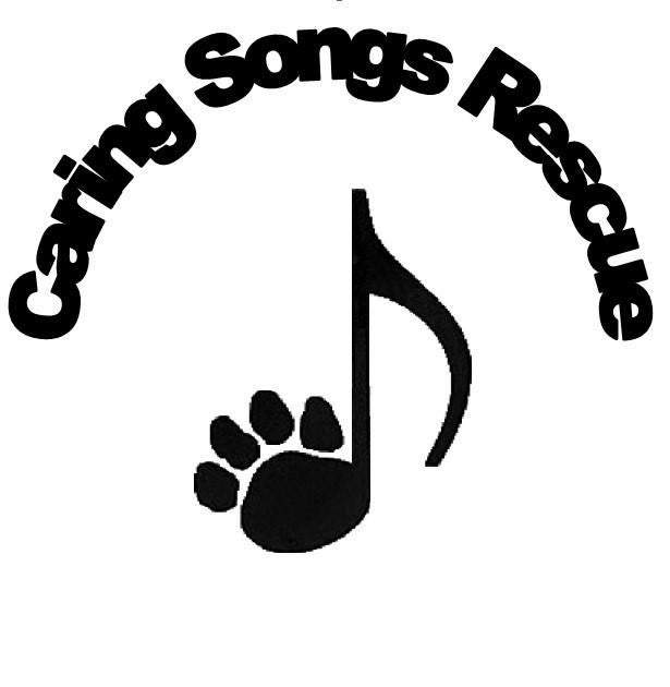 Caring Songs Rescue (Manhattan Beach, California) logo with music note and paw print