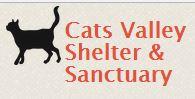 Cats Valley Shelter and Sanctuary (Redwood City, California) logo of black cat next to orange wording