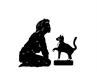 Cats Anonymous (Green Bay, Wisconsin) logo with black cat and woman