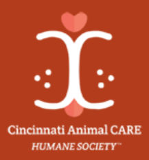 Cincinnati Animal CARE Humane Society, (Cincinnati, Ohio) logo nose on red background and white text