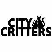 City Critters, Inc., (New York, New York), logo two black cats sitting on black capital letters