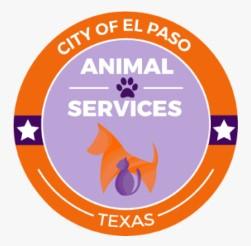 City of El Paso - Animal Services, (El Paso, Texas), logo orange dog, purple cat and pawprint inside lavender circle surrounded by orange circle with white text