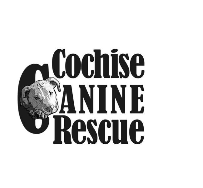 Cochise Canine Rescue (Pomerene, Arizona) logo with dog head in C