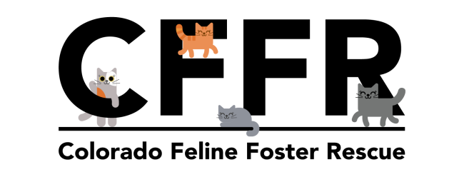 Colorado Feline Foster Rescue (Morrison, Colorado) logo cats on letters