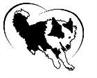 Come Bye Border Collie (Highland, Illinois) logo of border collie cartoon