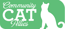 Community Cat Allies (Marina, California) logo with white cat on green background