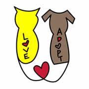 Corinth Alcorn Animal Shelter (Corinth, Mississippi) logo dog and cat with love and adopt written on them