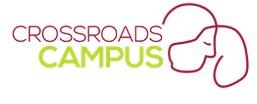 Crossroads Campus (Nashville, Tennessee) logo with name and outlines of human head and dog head