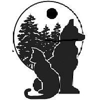 Eastern Madera County SPCA (Oakhurst, California) logo of cat, dog and trees