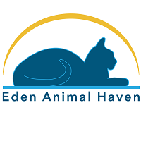 Eden Animal Haven, (Brighton, Missouri), logo of blue cat with yellow arch
