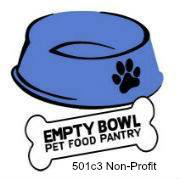 Animals and Humans in Disaster, Empty Bowl Pet Food Pantry (Phoenix, Arizona) logo of a blue pet food dish