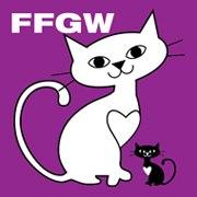 The Feline Foundation of Greater Washington Inc (Reston, Virginia) | logo of white cat, black cat, heart, purple rectangle, FFGW
