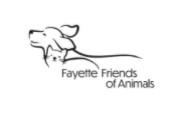 Fayette Friends of Animals, (Uniontown, Pennsylvania), logo outline of dog and cat head and back above black text