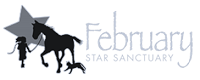 February Star Sanctuary (Knoxville, Maryland) logo with girl, horse, dog and star