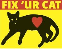 Low Cost Spay Neuter Washington County (Venetia, Pennsylvania) logo is a cat with a heart on it and “FIX ‘UR CAT” above it